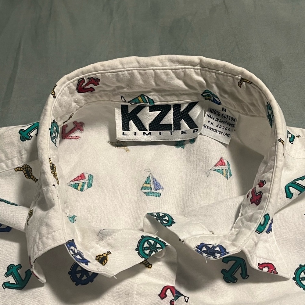 White Patterned Men's Shirt - Picture 3 of 3